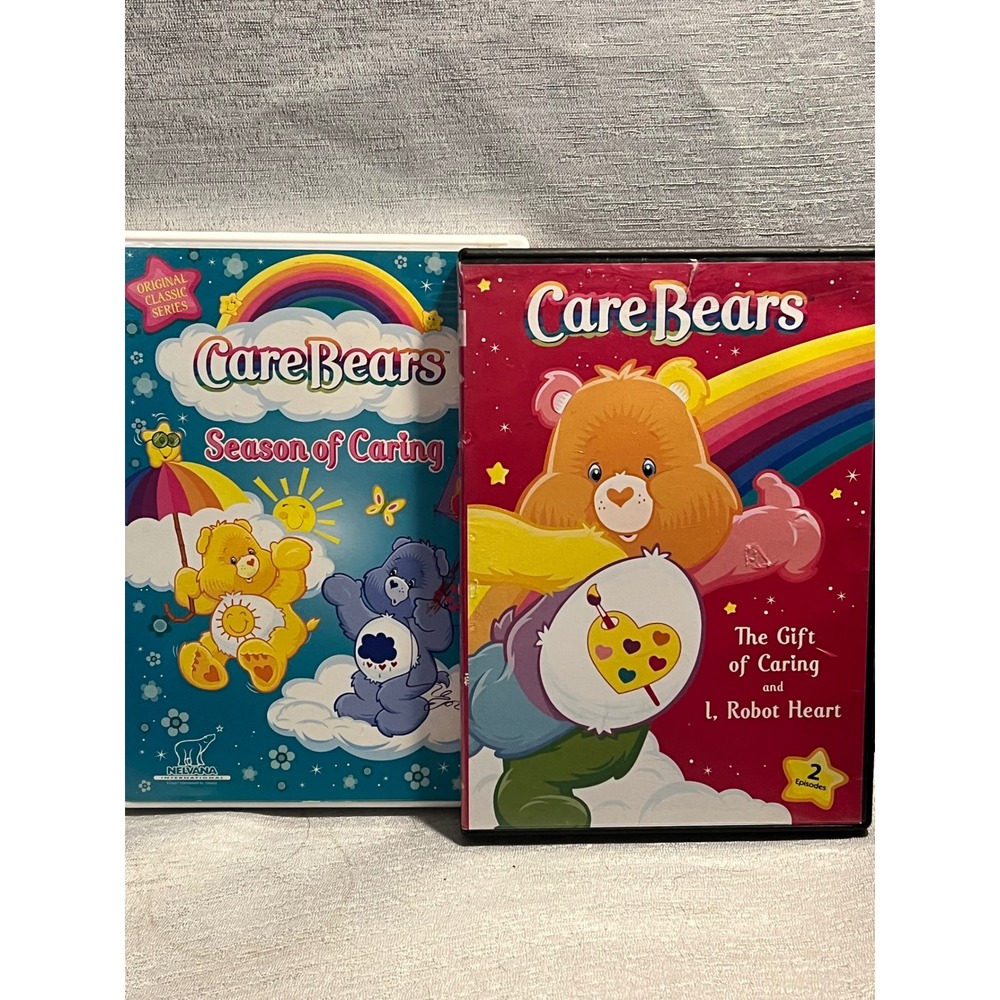 Care Bears DVD Lot Season of Caring Gift of Caring I Robot Heart Nelvana Kids